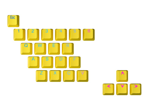 Rubberized TPR Keycaps - 23 Keys